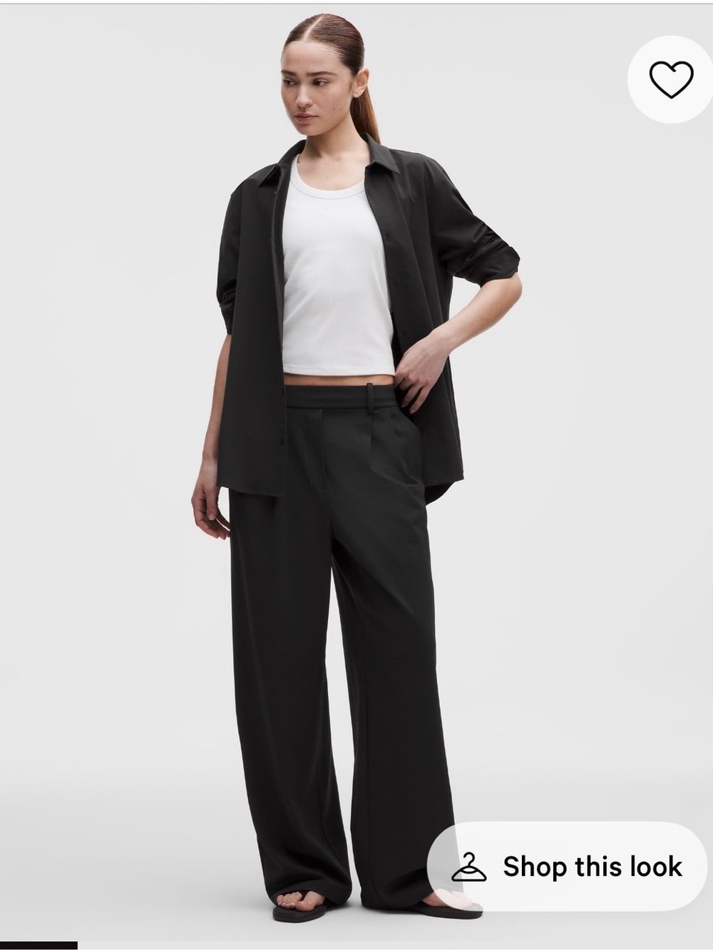 Lululemon Daydrift Highrise Wideleg Trouser XS Short (29.5”inseam) Black